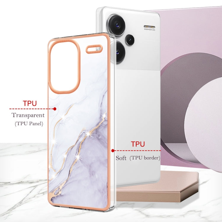 Electroplating Marble Dual-side IMD Phone Case, For Xiaomi Redmi Note 13 Pro+ 5G, For Xiaomi Redmi Note 13 Pro 5G Global, For Xiaomi 13T/13T Pro, For Xiaomi Poco F5 5G/Redmi Note 12 Turbo