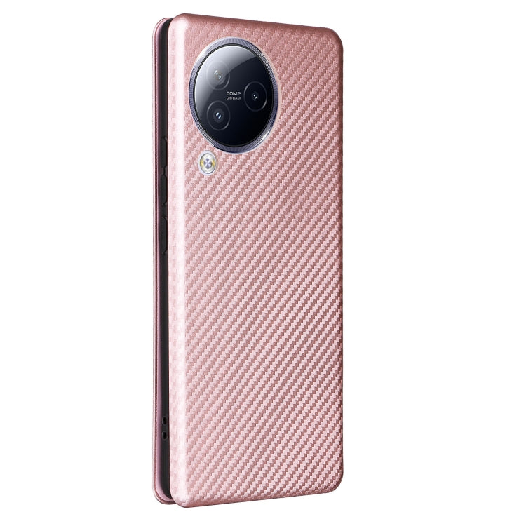 Carbon Fiber Texture Flip Leather Phone Case, For Xiaomi Civi 3 5G