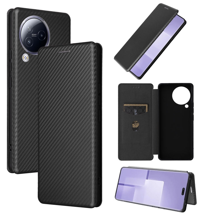 Carbon Fiber Texture Flip Leather Phone Case, For Xiaomi Civi 3 5G