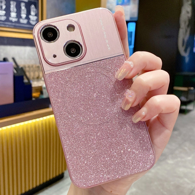 Magsafe Magnetic Metallic Glitter Powder Shockproof Phone Case, For iPhone 14 Plus, For iPhone 14, For iPhone 14 Pro, For iPhone 14 Pro Max
