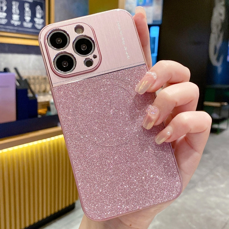Magsafe Magnetic Metallic Glitter Powder Shockproof Phone Case, For iPhone 14 Plus, For iPhone 14, For iPhone 14 Pro, For iPhone 14 Pro Max