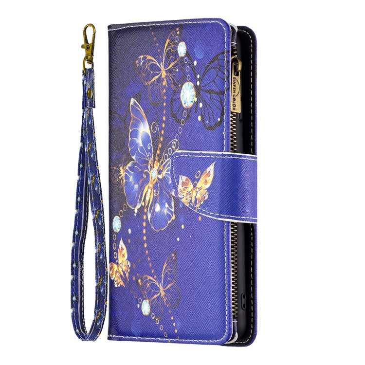 Colored Drawing Pattern Zipper Phone Leather Case, For iPhone 16 Pro Max, For iPhone 16 Pro