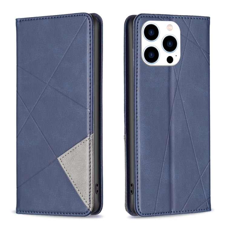 Rhombus Texture Magnetic Leather Phone Case, For iPhone 15 Pro Max, For iPhone 15 Pro, For iPhone 15 Plus, For iPhone 15