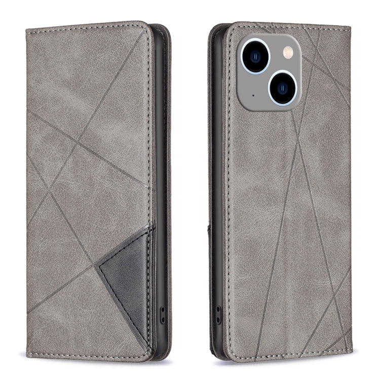 Rhombus Texture Magnetic Leather Phone Case, For iPhone 15 Pro Max, For iPhone 15 Pro, For iPhone 15 Plus, For iPhone 15