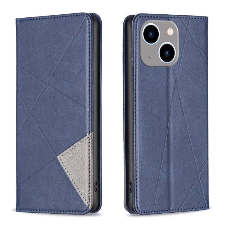 Rhombus Texture Magnetic Leather Phone Case, For iPhone 15 Pro Max, For iPhone 15 Pro, For iPhone 15 Plus, For iPhone 15