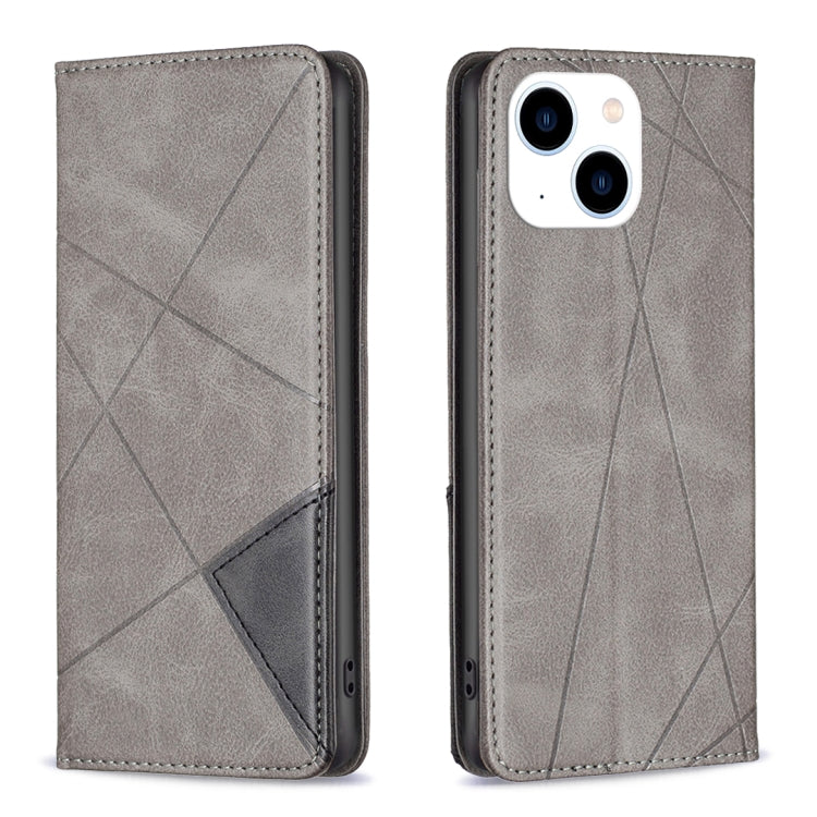 Rhombus Texture Magnetic Leather Phone Case, For iPhone 15 Pro Max, For iPhone 15 Pro, For iPhone 15 Plus, For iPhone 15