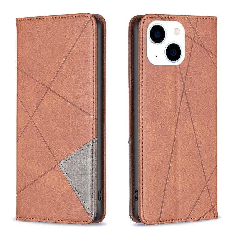 Rhombus Texture Magnetic Leather Phone Case, For iPhone 15 Pro Max, For iPhone 15 Pro, For iPhone 15 Plus, For iPhone 15