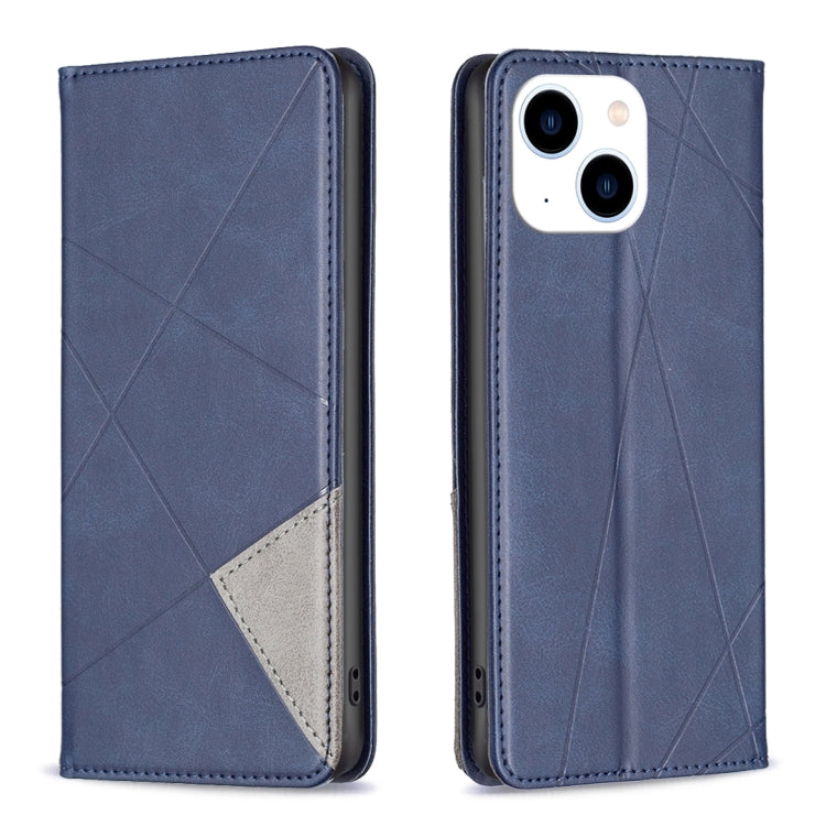 Rhombus Texture Magnetic Leather Phone Case, For iPhone 15 Pro Max, For iPhone 15 Pro, For iPhone 15 Plus, For iPhone 15