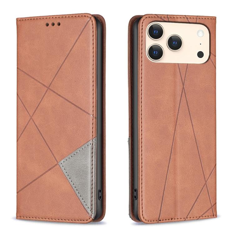 Rhombus Texture Magnetic Leather Phone Case, For iPhone 17 Pro Max, For iPhone 17 Pro, For iPhone 17, For iPhone 17 Air