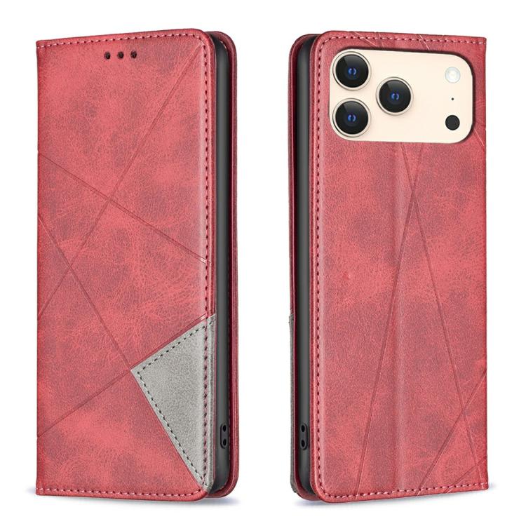 Rhombus Texture Magnetic Leather Phone Case, For iPhone 17 Pro Max, For iPhone 17 Pro, For iPhone 17, For iPhone 17 Air
