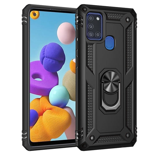 Shockproof TPU PC protective case Samsung Galaxy A21s A51 A71 5G with 360 rotating holder