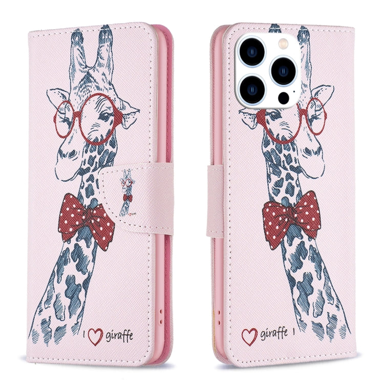 Colored Drawing Pattern Leather Phone Case, For iPhone 16 Plus, For iPhone 16