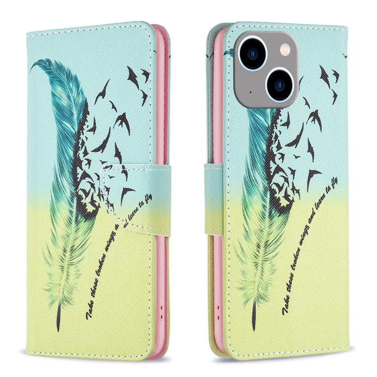 Colored Drawing Pattern Leather Phone Case, For iPhone 15 Pro Max, For iPhone 15 Pro