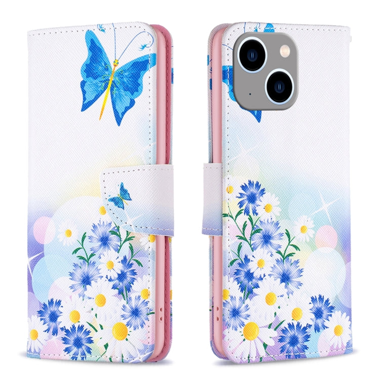 Colored Drawing Pattern Leather Phone Case, For iPhone 15 Pro Max, For iPhone 15 Pro