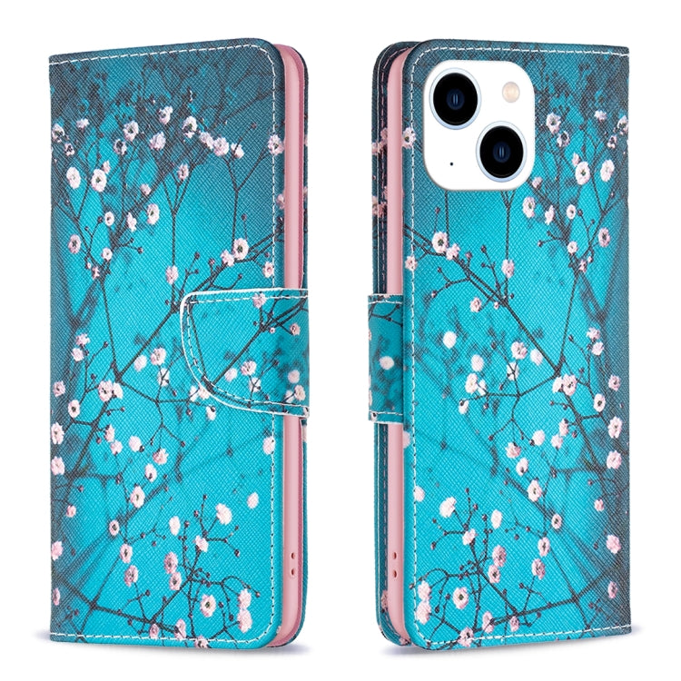 Colored Drawing Pattern Leather Phone Case, For iPhone 15 Pro Max, For iPhone 15 Pro
