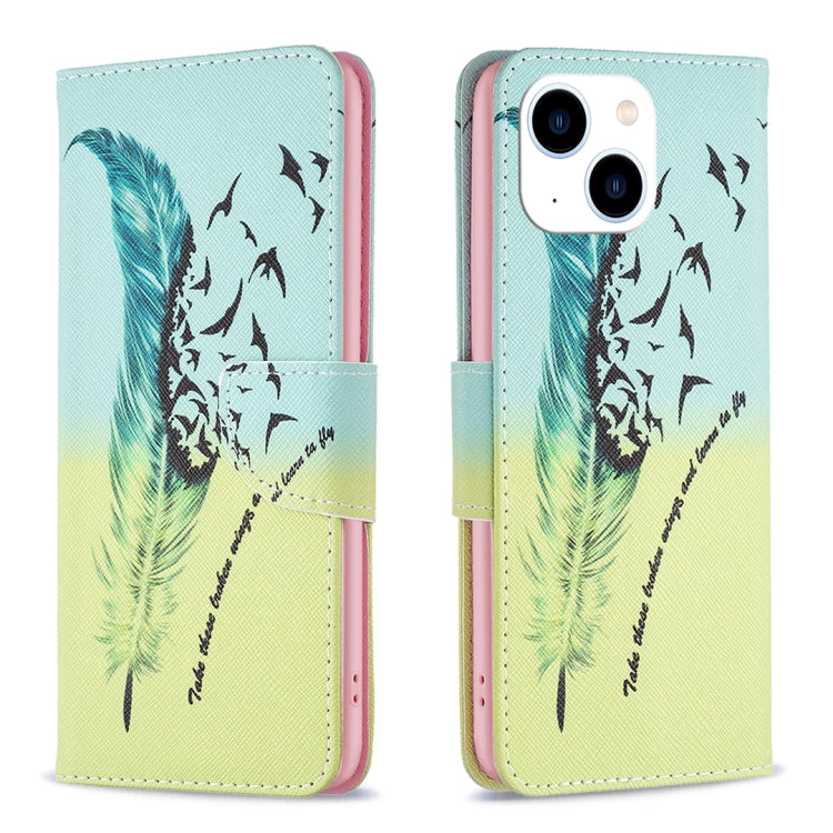 Colored Drawing Pattern Leather Phone Case, For iPhone 15 Pro Max, For iPhone 15 Pro