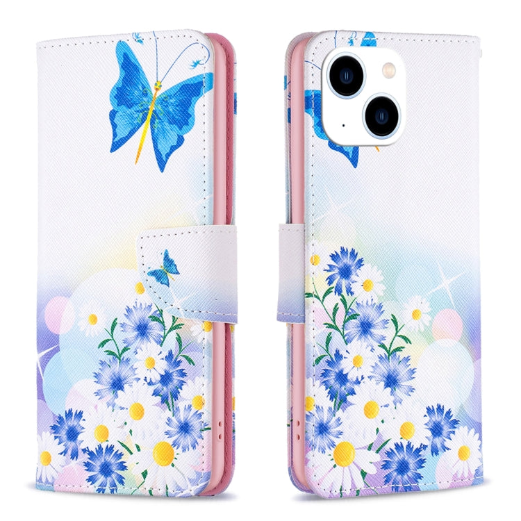 Colored Drawing Pattern Leather Phone Case, For iPhone 15 Pro Max, For iPhone 15 Pro
