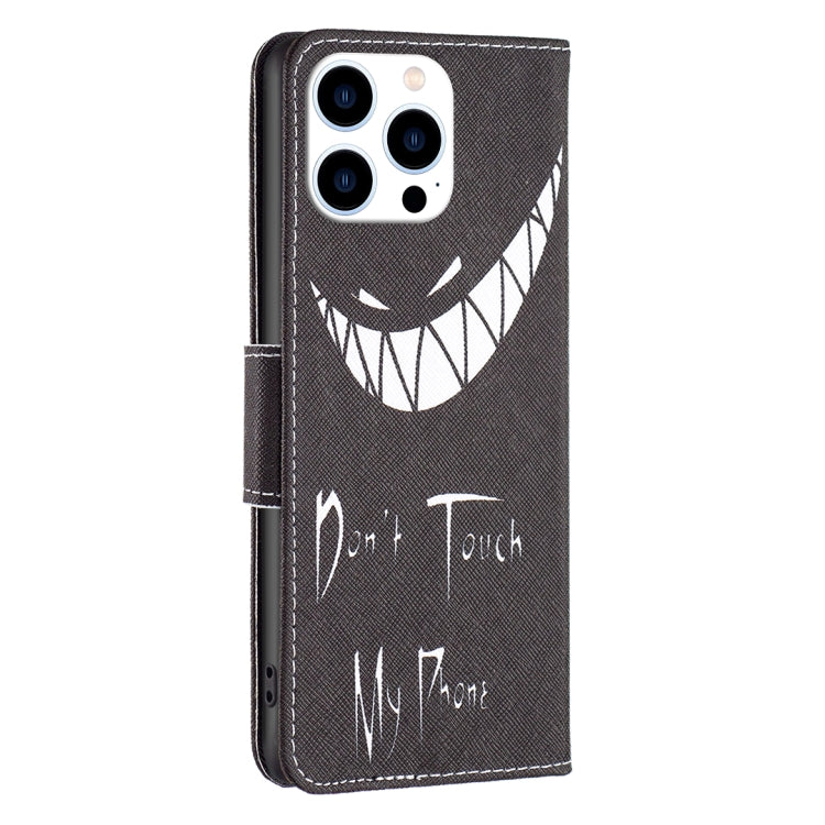 Colored Drawing Pattern Leather Phone Case, For iPhone 16 Pro Max, For iPhone 16 Pro