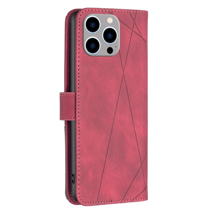 Magnetic Buckle Rhombus Texture Leather Phone Case, For iPhone 15 Pro Max, For iPhone 15 Pro, For iPhone 15 Plus, For iPhone 15