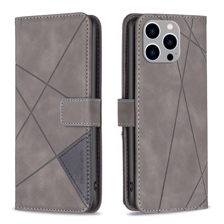 Magnetic Buckle Rhombus Texture Leather Phone Case, For iPhone 15 Pro Max, For iPhone 15 Pro, For iPhone 15 Plus, For iPhone 15