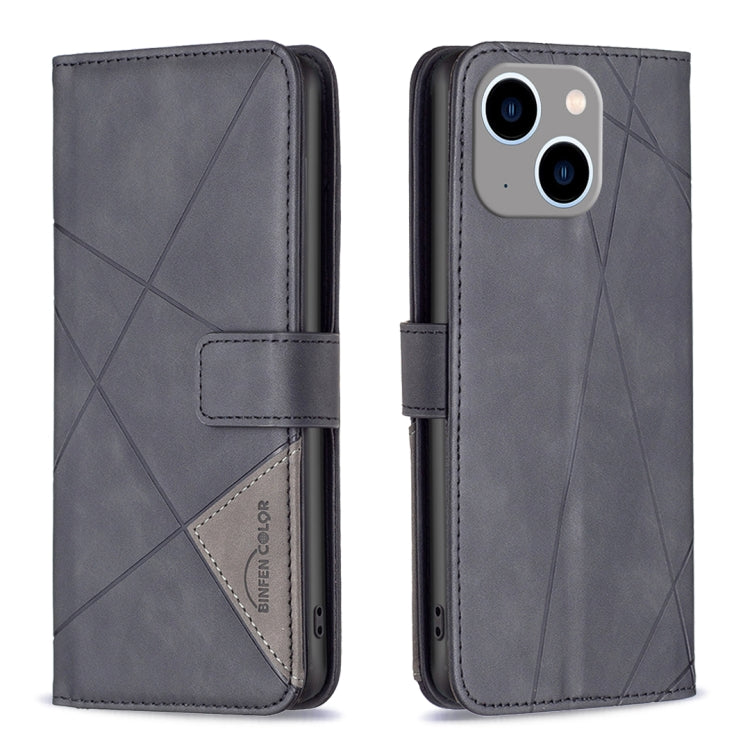 Magnetic Buckle Rhombus Texture Leather Phone Case, For iPhone 15 Pro Max, For iPhone 15 Pro, For iPhone 15 Plus, For iPhone 15