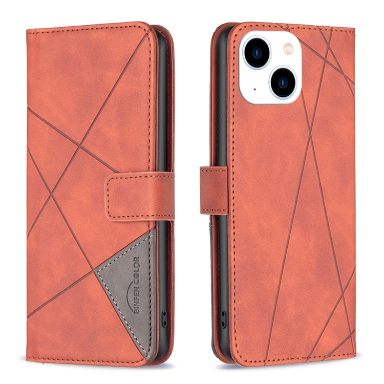 Magnetic Buckle Rhombus Texture Leather Phone Case, For iPhone 15 Pro Max, For iPhone 15 Pro, For iPhone 15 Plus, For iPhone 15