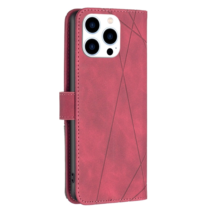 Magnetic Buckle Rhombus Texture Leather Phone Case, For iPhone 16 Pro Max, For iPhone 16 Pro, For iPhone 16 Plus, For iPhone 16