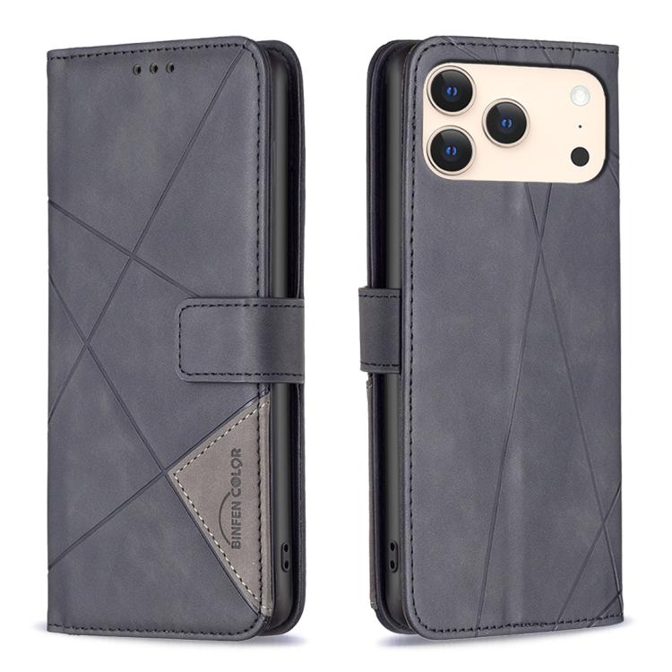 Magnetic Buckle Rhombus Texture Leather Phone Case, For iPhone 17 Pro Max, For iPhone 17 Pro, For iPhone 17, For iPhone 17 Air