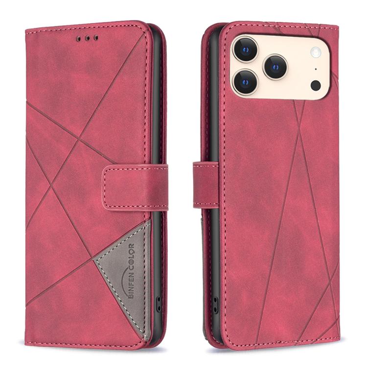Magnetic Buckle Rhombus Texture Leather Phone Case, For iPhone 17 Pro Max, For iPhone 17 Pro, For iPhone 17, For iPhone 17 Air