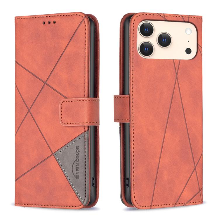 Magnetic Buckle Rhombus Texture Leather Phone Case, For iPhone 17 Pro Max, For iPhone 17 Pro, For iPhone 17, For iPhone 17 Air