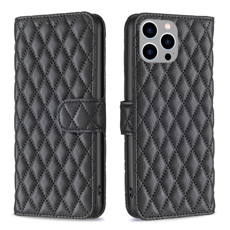 Diamond Lattice Wallet Flip Leather Phone Case, For iPhone 15 Pro Max, For iPhone 15 Pro, For iPhone 15 Plus, For iPhone 15