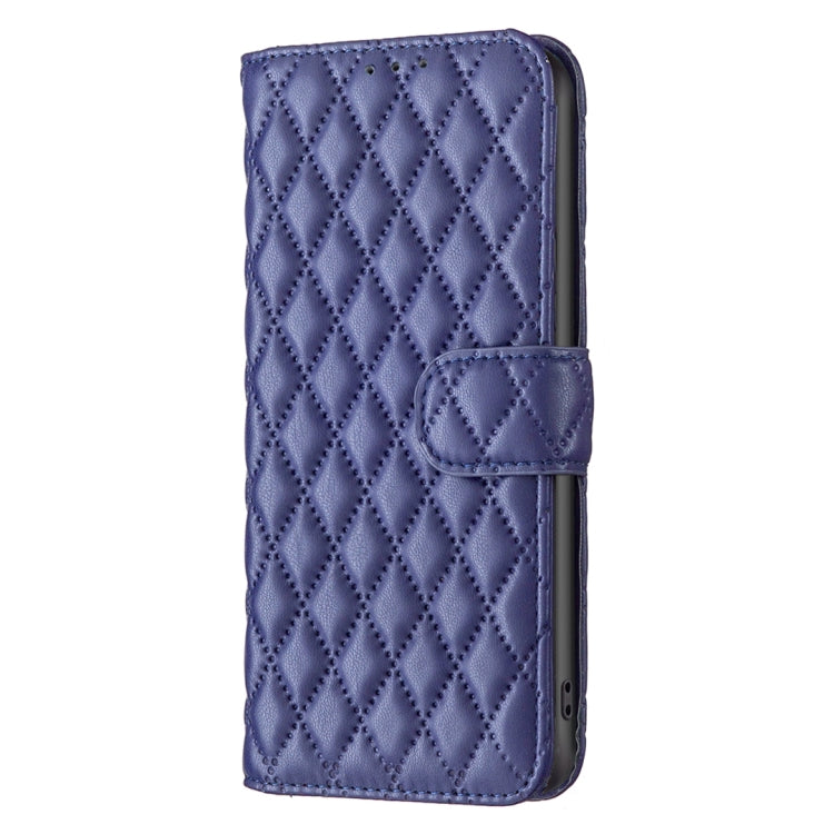 Diamond Lattice Wallet Flip Leather Phone Case, For iPhone 15
