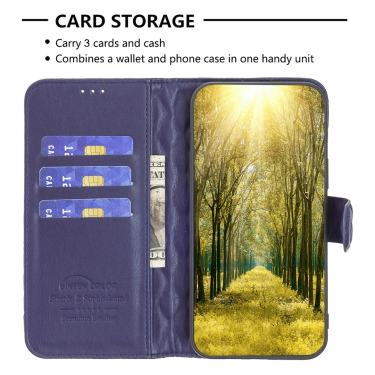 Diamond Lattice Wallet Flip Leather Phone Case, For iPhone 15