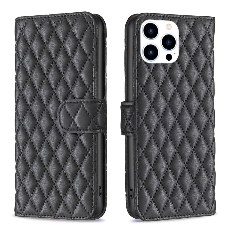 Diamond Lattice Wallet Flip Leather Phone Case, For iPhone 16 Pro Max, For iPhone 16 Pro, For iPhone 16 Plus, For iPhone 16
