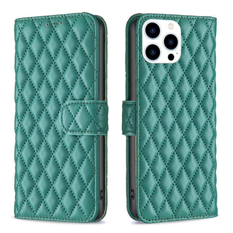 Diamond Lattice Wallet Flip Leather Phone Case, For iPhone 16 Pro Max, For iPhone 16 Pro, For iPhone 16 Plus, For iPhone 16