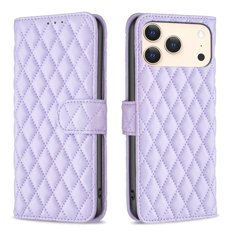Diamond Lattice Wallet Flip Leather Phone Case, For iPhone 17 Pro Max, For iPhone 17 Pro, For iPhone 17, For iPhone 17 Air