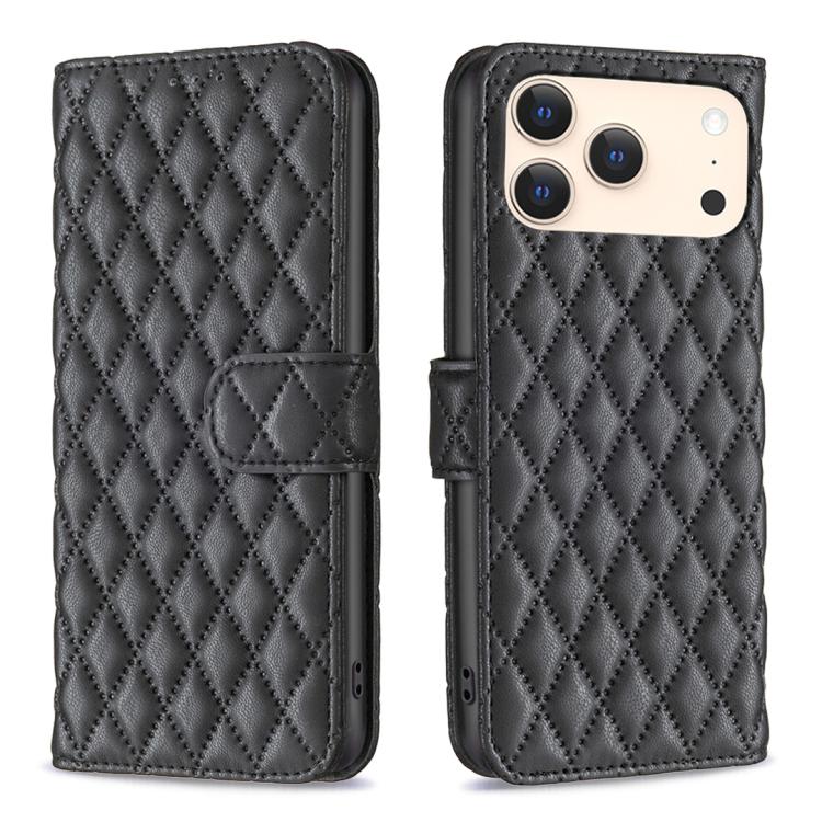Diamond Lattice Wallet Flip Leather Phone Case, For iPhone 17 Pro Max, For iPhone 17 Pro, For iPhone 17, For iPhone 17 Air