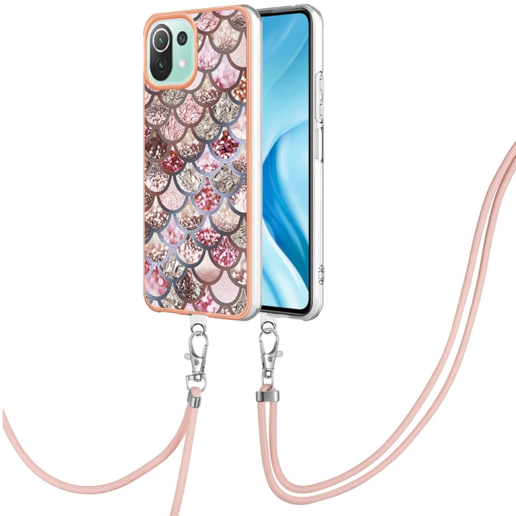 Electroplating IMD TPU Phone Case with Lanyard, For Xiaomi Mi 11 Lite