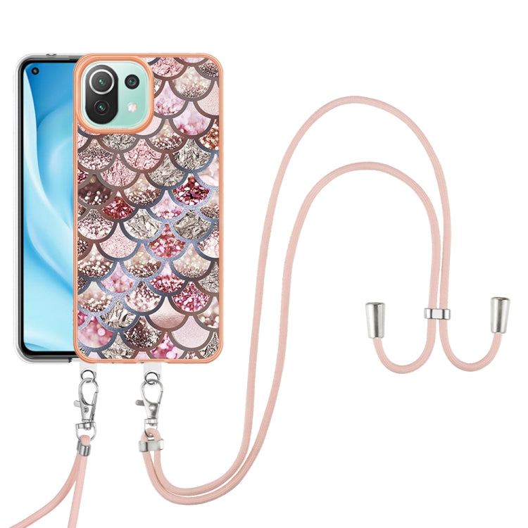 Electroplating IMD TPU Phone Case with Lanyard, For Xiaomi Mi 11 Lite
