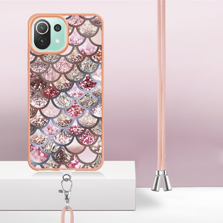 Electroplating IMD TPU Phone Case with Lanyard, For Xiaomi Mi 11 Lite