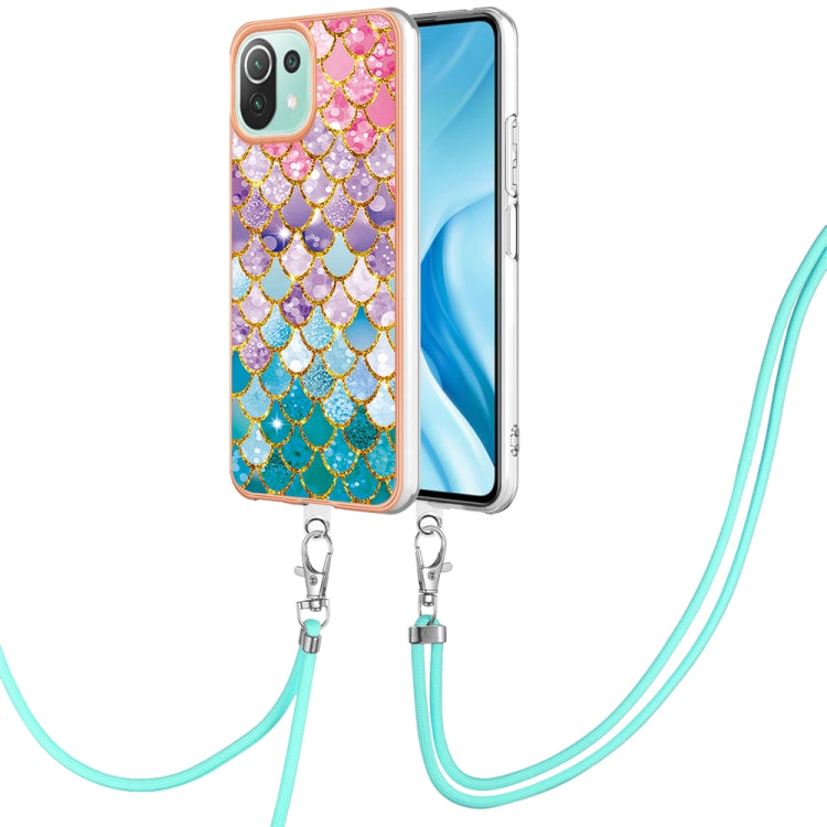 Electroplating IMD TPU Phone Case with Lanyard, For Xiaomi Mi 11 Lite