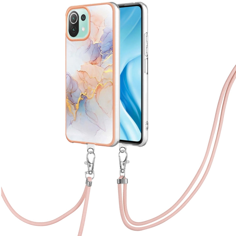 Electroplating IMD TPU Phone Case with Lanyard, For Xiaomi Mi 11 Lite