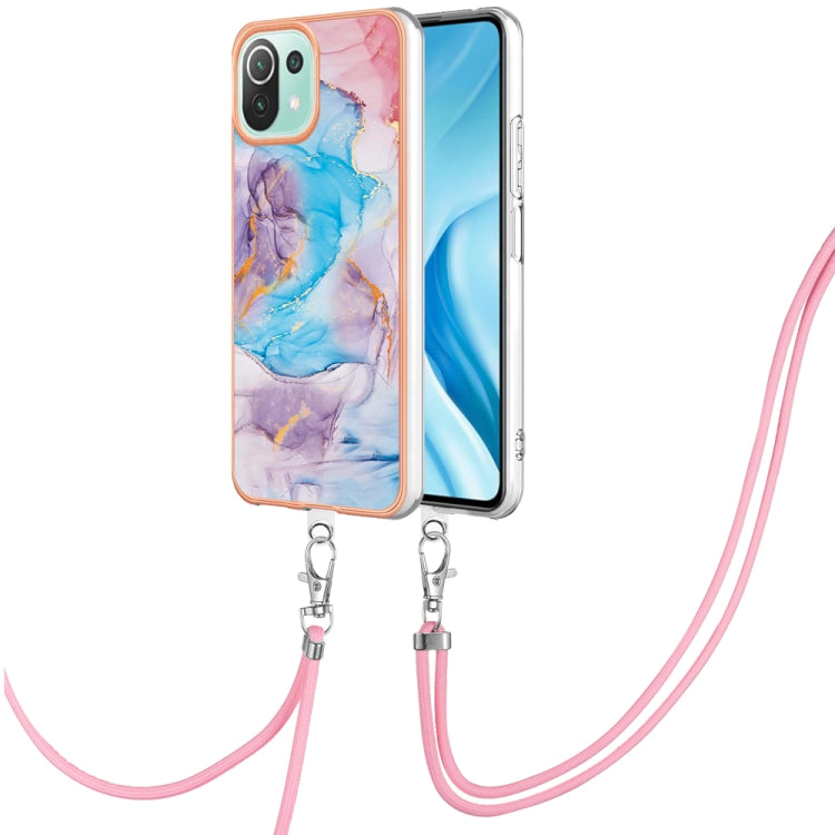 Electroplating IMD TPU Phone Case with Lanyard, For Xiaomi Mi 11 Lite