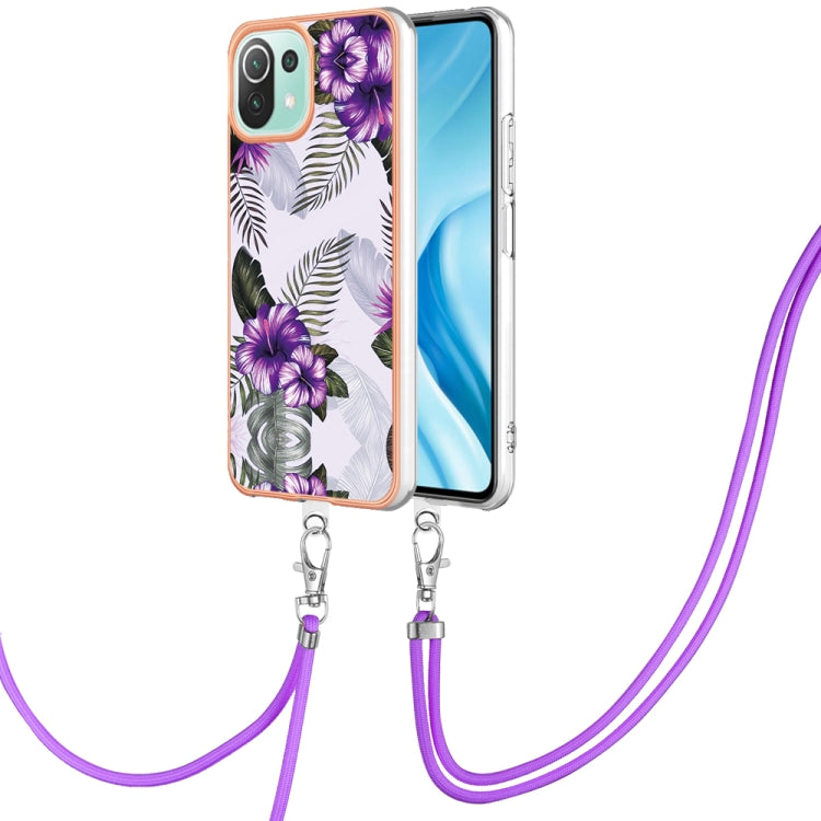 Electroplating IMD TPU Phone Case with Lanyard, For Xiaomi Mi 11 Lite