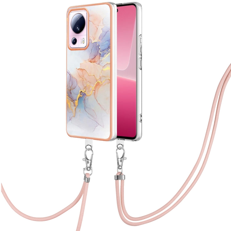 Electroplating IMD TPU Phone Case with Lanyard, For Xiaomi Redmi Note 12 Pro 5G Global, For Xiaomi Redmi Note 12 5G Global, For Xiaomi Redmi 12C/11A 4G Global, For Xiaomi 13 Lite 5G