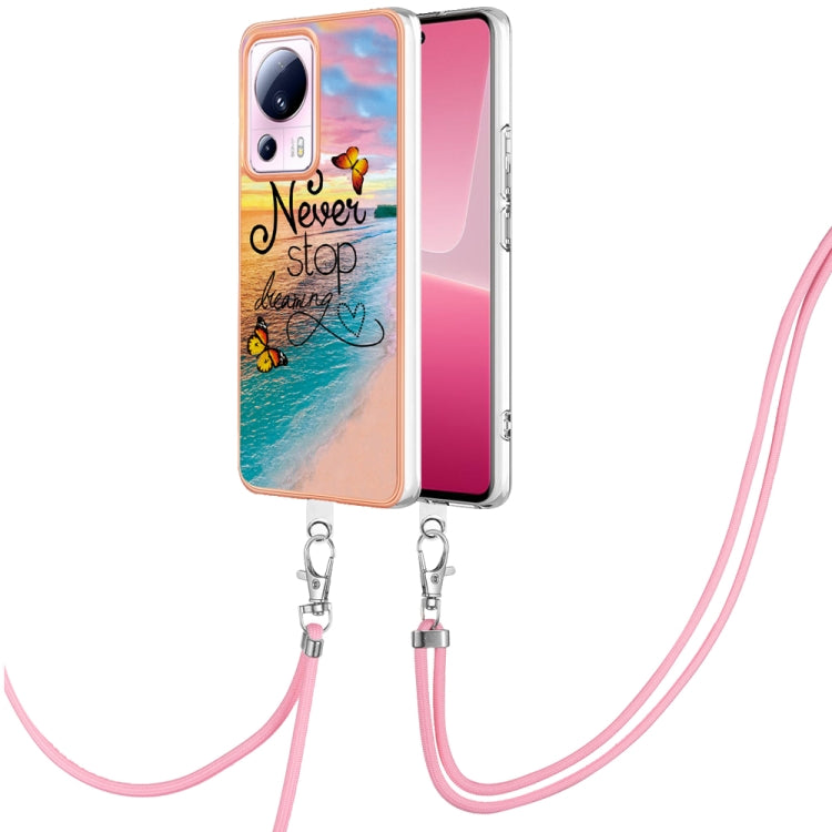 Electroplating IMD TPU Phone Case with Lanyard, For Xiaomi Redmi Note 12 Pro 5G Global, For Xiaomi Redmi Note 12 5G Global, For Xiaomi Redmi 12C/11A 4G Global, For Xiaomi 13 Lite 5G