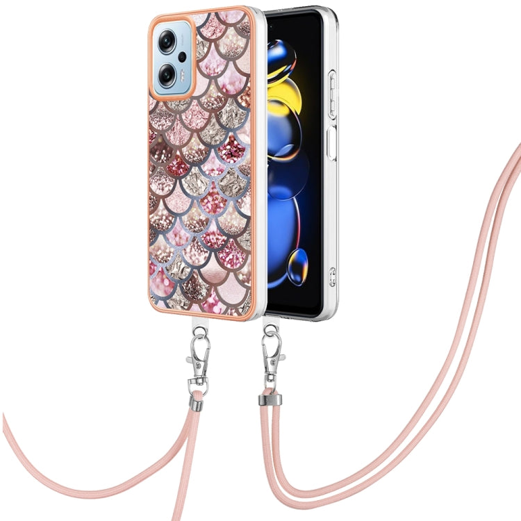 Electroplating IMD TPU Phone Case with Lanyard, For Xiaomi Redmi A1, For Xiaomi Redmi Note 11T Pro/Note 11T Pro+, For Xiaomi Redmi 10C, For Xiaomi Poco X4 Pro 5G