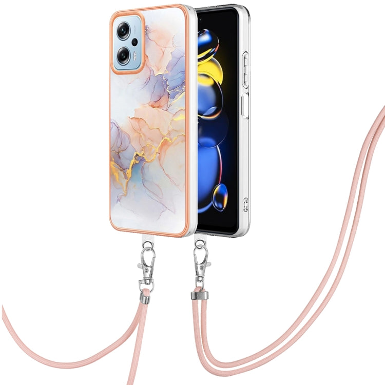 Electroplating IMD TPU Phone Case with Lanyard, For Xiaomi Redmi A1, For Xiaomi Redmi Note 11T Pro/Note 11T Pro+, For Xiaomi Redmi 10C, For Xiaomi Poco X4 Pro 5G