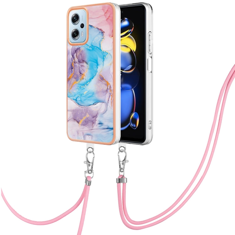 Electroplating IMD TPU Phone Case with Lanyard, For Xiaomi Redmi A1, For Xiaomi Redmi Note 11T Pro/Note 11T Pro+, For Xiaomi Redmi 10C, For Xiaomi Poco X4 Pro 5G