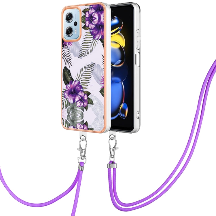 Electroplating IMD TPU Phone Case with Lanyard, For Xiaomi Redmi A1, For Xiaomi Redmi Note 11T Pro/Note 11T Pro+, For Xiaomi Redmi 10C, For Xiaomi Poco X4 Pro 5G